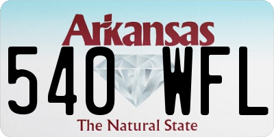 AR license plate 540WFL