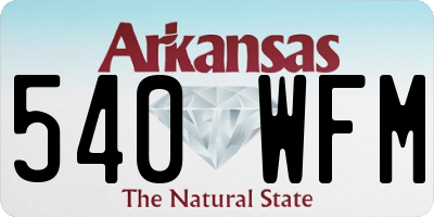AR license plate 540WFM
