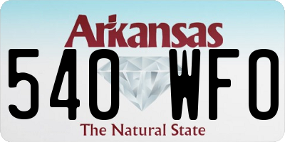 AR license plate 540WFO