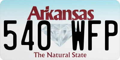 AR license plate 540WFP