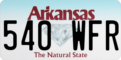AR license plate 540WFR