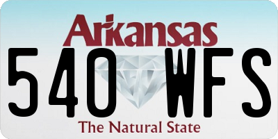 AR license plate 540WFS