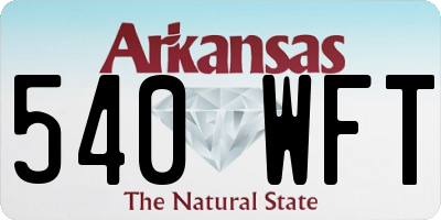 AR license plate 540WFT