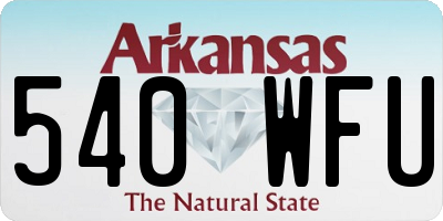 AR license plate 540WFU