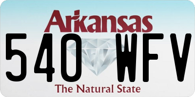 AR license plate 540WFV