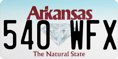 AR license plate 540WFX