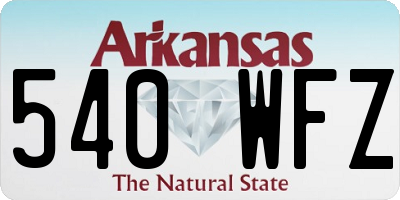 AR license plate 540WFZ