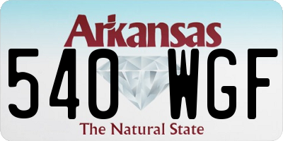 AR license plate 540WGF