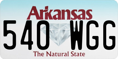 AR license plate 540WGG