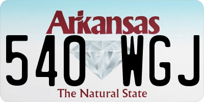 AR license plate 540WGJ