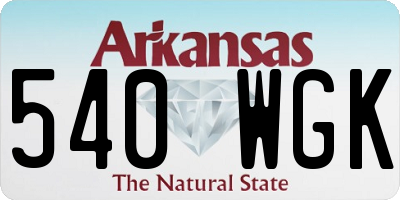 AR license plate 540WGK