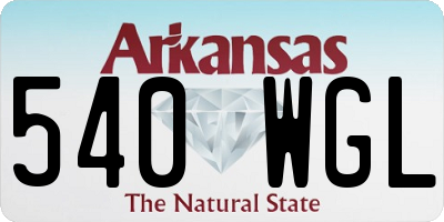 AR license plate 540WGL