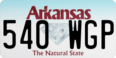 AR license plate 540WGP