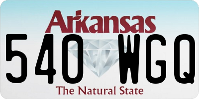 AR license plate 540WGQ