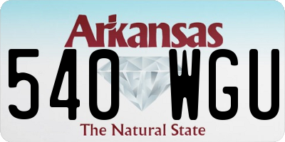 AR license plate 540WGU