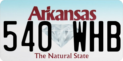 AR license plate 540WHB