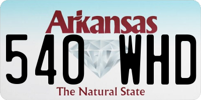 AR license plate 540WHD