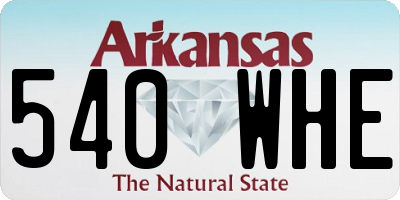 AR license plate 540WHE