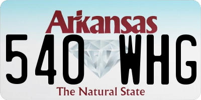 AR license plate 540WHG
