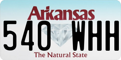 AR license plate 540WHH