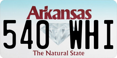 AR license plate 540WHI