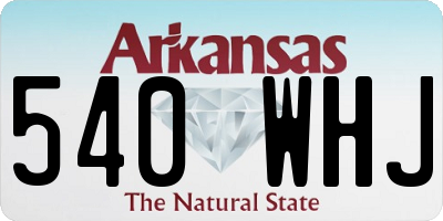 AR license plate 540WHJ
