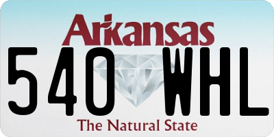 AR license plate 540WHL