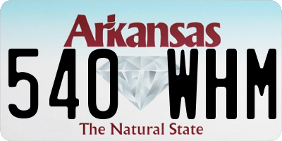 AR license plate 540WHM