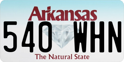 AR license plate 540WHN