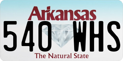 AR license plate 540WHS