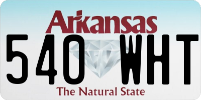 AR license plate 540WHT