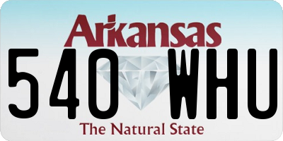 AR license plate 540WHU