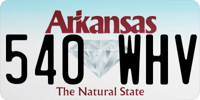 AR license plate 540WHV