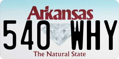 AR license plate 540WHY
