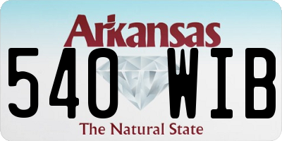 AR license plate 540WIB