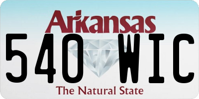 AR license plate 540WIC
