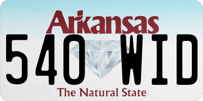 AR license plate 540WID