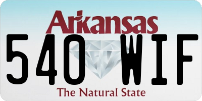 AR license plate 540WIF