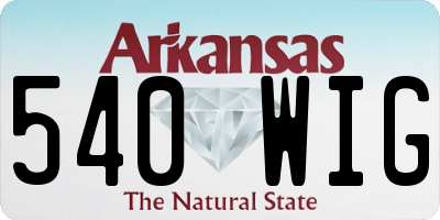 AR license plate 540WIG