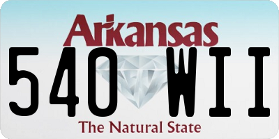 AR license plate 540WII