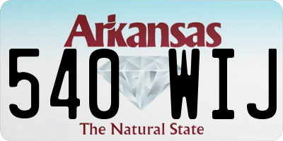 AR license plate 540WIJ