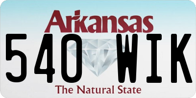 AR license plate 540WIK