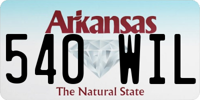AR license plate 540WIL