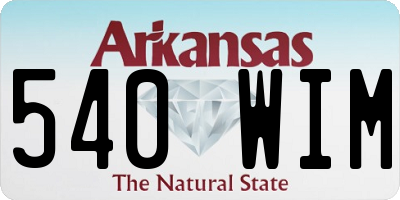 AR license plate 540WIM
