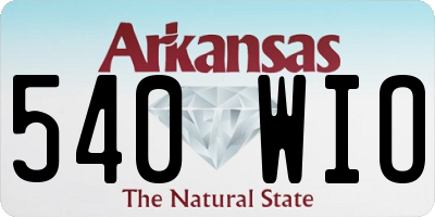 AR license plate 540WIO
