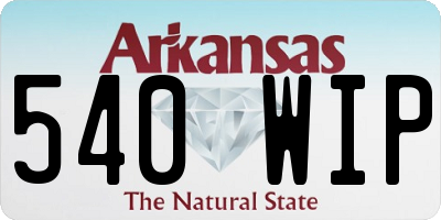 AR license plate 540WIP