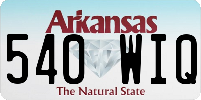 AR license plate 540WIQ