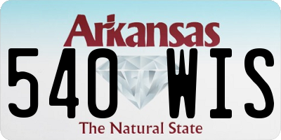 AR license plate 540WIS