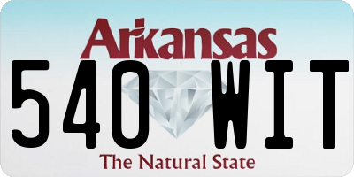 AR license plate 540WIT