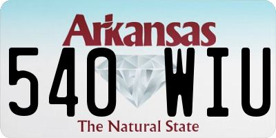 AR license plate 540WIU